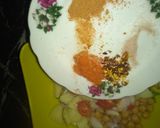 A picture of step 2 of Cholay in Papadri katori.