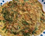 A picture of step 6 of 10 mins Hara lehsan Omelette (green garlic omelette).