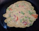 A picture of step 2 of Sattu dosa.
