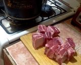 A picture of step 1 of Mole de Olla.