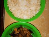 Nasi tim ayam jamur no msg
