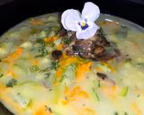 Foto del paso 12 de la receta: Zuppa di fiori di zucca - Sopa de flor de calabaza