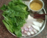பாலக் கீரை கூட்டு(Palak Spinach kootu recipe in Tamil) ரெசிபி ஸ்டேப் 1 புகைப்படம்