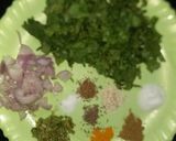 A picture of step 1 of Spinach Pakoda.