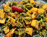 A picture of step 5 of Methi aloo fry.