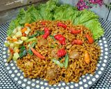 Foto langkah ke 2 dari resep Mie tek tek goreng #pr_homadestreetfood.