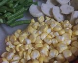 Foto langkah ke 1 dari resep Tumis Jagung Bakso Kacang Panjang.
