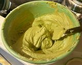 A picture of step 3 of Matcha Sesame Cookies with White Chocolate.