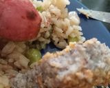 Foto del paso 7 de la receta: Milanesas veganas de lenteja con arroz y verdura