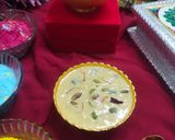 A picture of step 5 of Thandai flavour kesar pista rabdi.