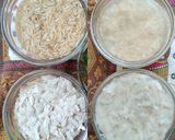 A picture of step 1 of Rice, Poha and Fenugreek Chila.