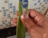 A picture of step 1 of Aloevera juice.