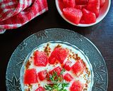 A picture of step 3 of Curd and Watermelon Raita (तरबुजाचा रायता).