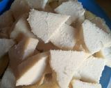 A picture of step 1 of Fried triangle yam.