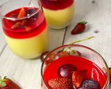 صورة لخطوة 5 من وصفة حلوى الكاستر مع الجيلي والفواكه 🍇🍓