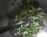 A picture of step 2 of Schezwan rice.