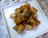 A picture of step 4 of Fried Diced Haddock in a Sweet-Savory Sauce.