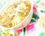A picture of step 2 of Easy Kimchi Udon Noodles with Chinese Cabbage and Pork.