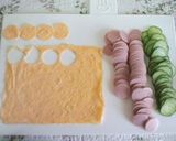 A picture of step 1 of Carp Banner Sushi Cake for Children's Day.