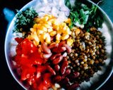 A picture of step 3 of Healthy tasty Mexican corn with bean salad.