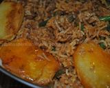 A picture of step 11 of Persian Loobia Polo (Green Bean Rice With Minced Beef) لوبیا پلو با گوشت چرخ کرده.