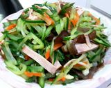 小黃瓜炒火腿片的食譜步驟2照片