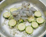櫛瓜鮮蝦粉紅麵的食譜步驟5照片