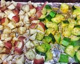 A picture of step 8 of Roasted Zucchini and Red Potatoes.