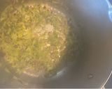 A picture of step 1 of Spinach rice (aka Greek spanakorizo).
