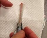 A picture of step 2 of Pacific Saury Bones Soaked in Sake (Horse Mackerel or Sardines are OK too).