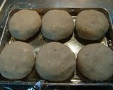 A picture of step 5 of Taro Manju with Sticky Sauce.
