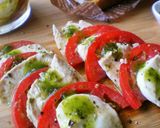 A picture of step 11 of Chicken Tomato Cheese in a Basil Marinade.