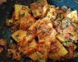 A picture of step 7 of Besan tikka masala.