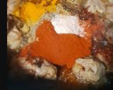 A picture of step 2 of Palak gosht.