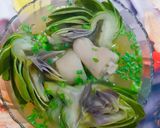 Hình bước làm 4 của món Hoa Atiso Hầm Đuôi Heo