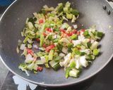 A picture of step 3 of Healthy Fried soya rice(using leftover rice).