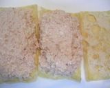 A picture of step 4 of Simmered Aburaage Filled with Ground Chicken and Tofu.