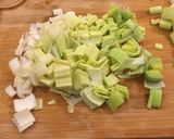 A picture of step 1 of Minestrone soup - classic winter warmer.