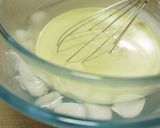 A picture of step 4 of Creamy and Rich Matcha Pudding.