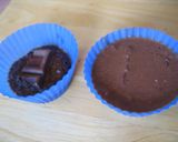 A picture of step 6 of Molten Chocolate Cake Style Steamed Bread in the Microwave.