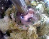 A picture of step 4 of Sig's creamy spinach puree.