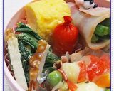 A picture of step 3 of Komatsuna and Chikuwa Tossed with Sesame Seeds and Mayonnaise.