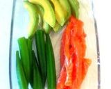 A picture of step 3 of California Roll to try on the Night of Tanabata.