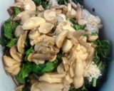 A picture of step 4 of Spinach & Mushroom Crockpot Chicken Dinner.