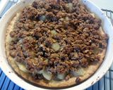 A picture of step 12 of crumble topped pear pie.