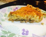 A picture of step 4 of Mushrooms, Sausage & Onion Quiche.