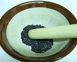 A picture of step 3 of My Mother's Way Is To Use Black Sesame: Spinach With Sesame Sauce.