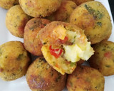 Foto del paso 9 de la receta: Bolas de queso con verduras y curry