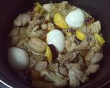 A picture of step 3 of Comforting Salty-Sweet Simmered Chicken Thighs, Sweet Potato, and Eggs.