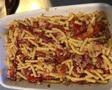 Une image de l'étape 9 de Gratin de macaronis aux poivrons grillés jambon blanc et parmesan.